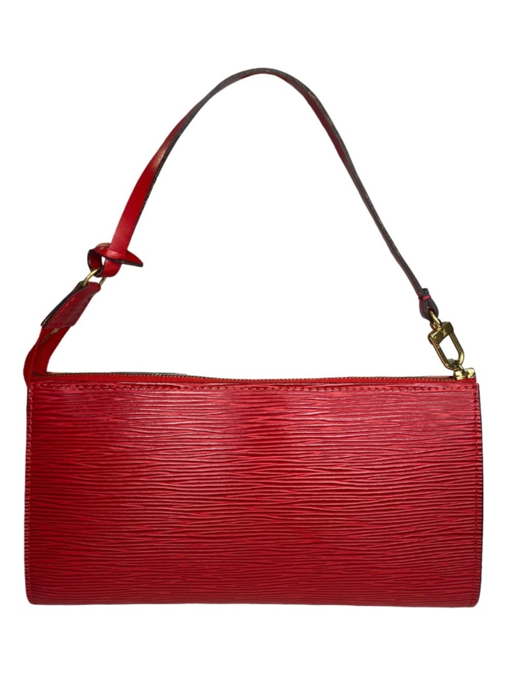 Louis Vuitton Pochette Accessoires Red Epi Leather Shoulder Bag 1998